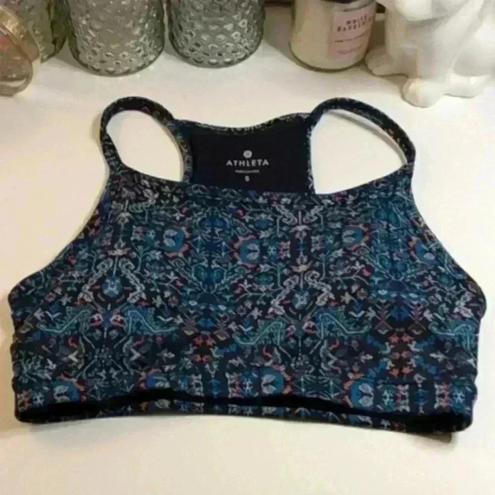 ATHLETA Tapestry Chi Lined Sports Bra Size Small S